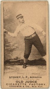 Harry Stovey, Philadelphia Athletics, baseball card portrait LCCN2008675120 photo
