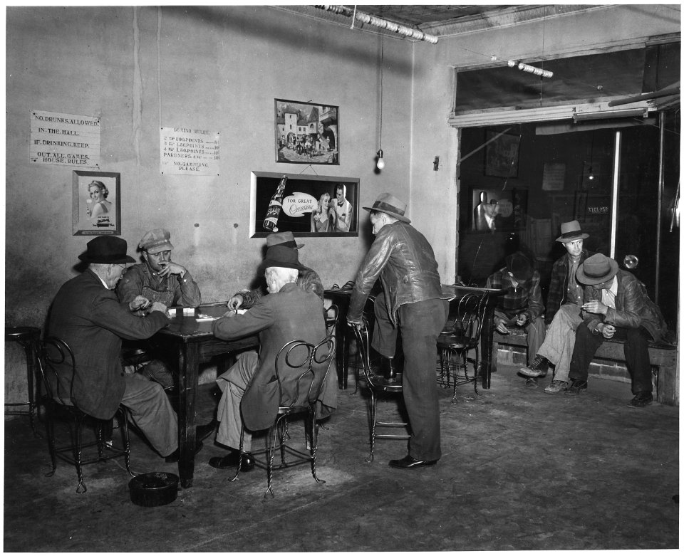 Haskell County, Kansas. Sublette's Pool Hall. Recreation is limited in this region, though now that . . . - NARA - 522155