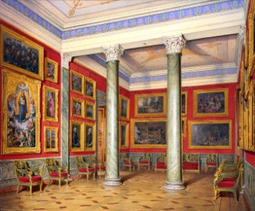 Hau. Interiors of the New Hermitage. The Room of the German School