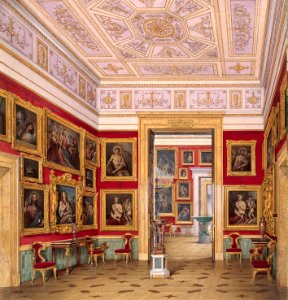 Hau. Interiors of the New Hermitage. The Study of Italian Art. 1856
