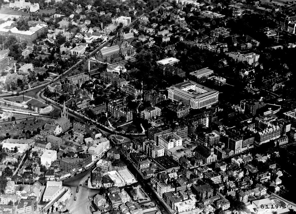 Harvard Square aerial 1921
