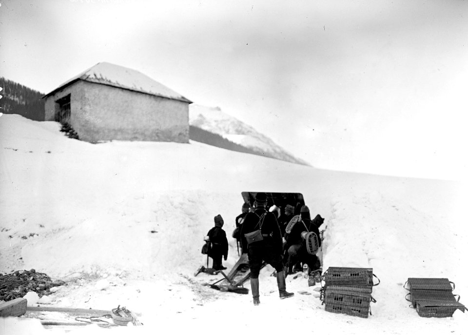 Haubitze beim scharfen Schuss - CH-BAR - 3239401