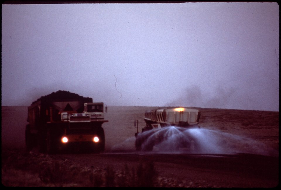 Hauling Coal by Night From the Navajo Mine to the Four Corners Generating Plant (4266495868)