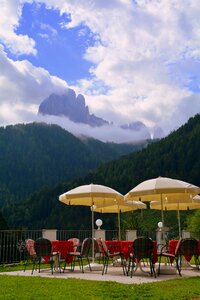 Chairs tables clouds