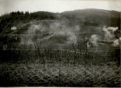 Hauptübung des Sturmkurses in Levico, Explosionen von Handgranaten und Minen (BildID 15622934)