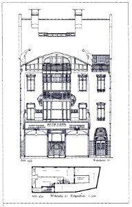 Haus Wehrhahn 21 in Düsseldorf, Evers'sches Geschäftshaus, erbaut durch den Architekten P. P. Fuchs im Jahre 1903 photo