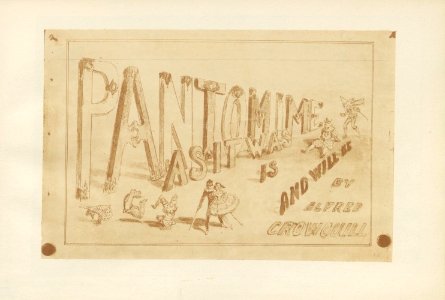 Harvard Theatre Collection - Pantomime, Crowquill, title, MS Thr 26