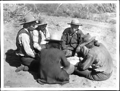 Havasupai men gambling, ca.1900 (CHS-4693) photo