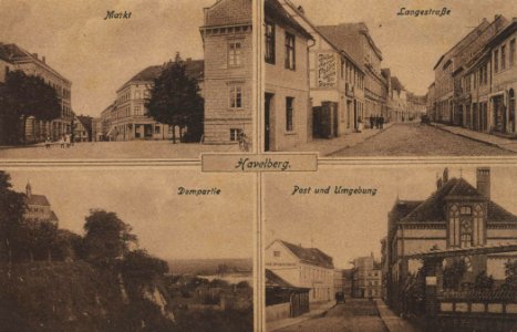 Havelberg, Sachsen-Anhalt - Marktplatz; Langestraße; Dompartie (Zeno Ansichtskarten)