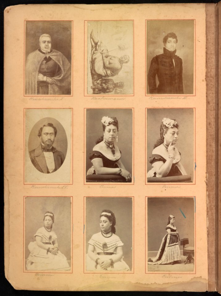 Hawaii album, p. 2, portraits of the Hawaiian royal family LCCN2016651388
