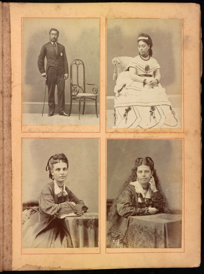 Hawaii album, p. 31, portraits of the Hawaiian royal family and others LCCN2016651987