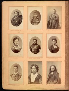 Hawaii album, p. 4, portraits of the Hawaiian royal family and others LCCN2016651395