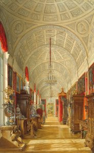 Hau. Interiors of the Small Hermitage. The Eastern Gallery. 1861