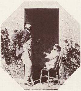 Hawarden, Clementina - Mann mit Hund (Zeno Fotografie)