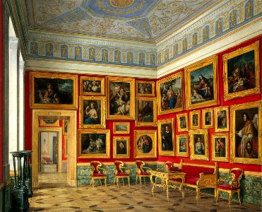 Hau. Interiors of the New Hermitage. The Study of Italian Art. 1859