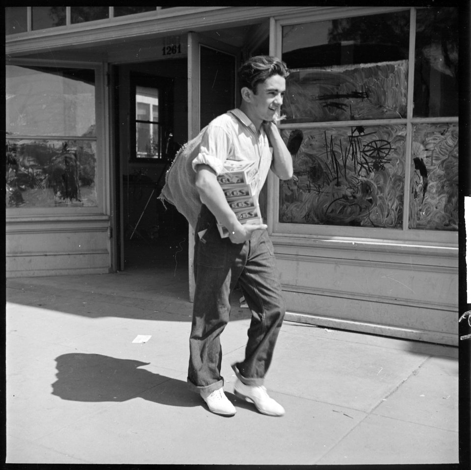 Hayward, California. Youth on Relief. High School Student Carrying Home Surplus Commodities for His Family on Relief (3904009566)