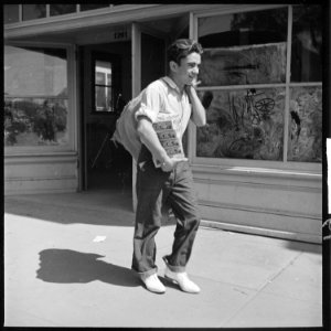 Hayward, California. Youth on Relief. High School Student Carrying Home Surplus Commodities for His Family on Relief (3904009566) photo