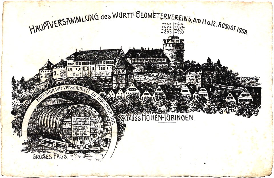 Hauptversammlung des Württ. Geometervereins am 11. u. 12. August 1906 (PK TPk212)