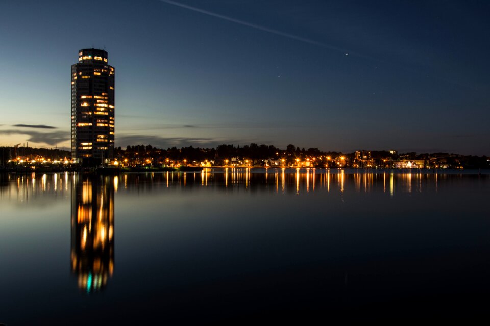 Reflection city dusk