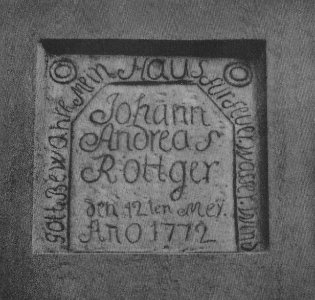 Hausinschrift auf dem Bauernhof Dunker in Schermcke