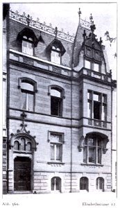 Haus Elisabethstraße 12 in Düsseldorf, erbaut von 1897 bis 1898 von Architekt Ernst Röting
