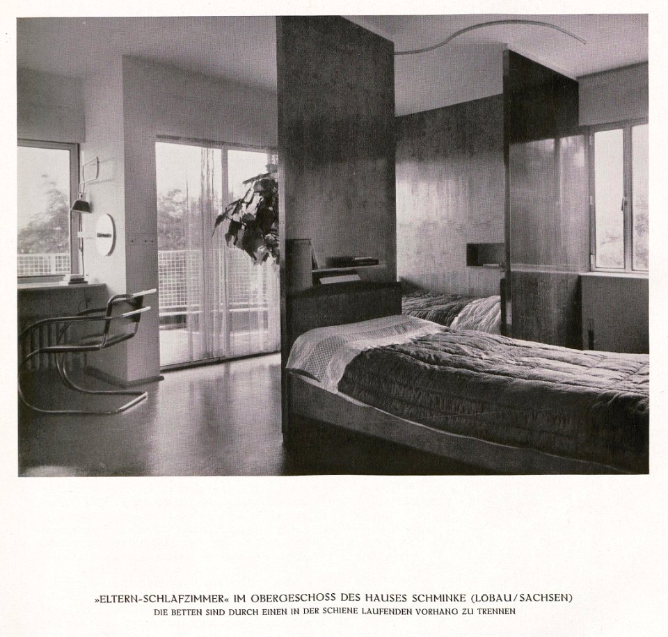Haus Schminke in Löbau (Sachsen), 1933. Eltern-Schlafzimmer