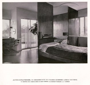Haus Schminke in Löbau (Sachsen), 1933. Eltern-Schlafzimmer