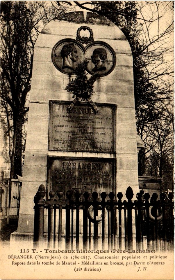 Hauser - Tombeaux historiques - 115 - Béranger