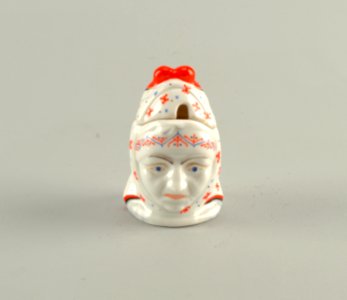 Head of Old Woman Mustard Pot And Lid, 1918 (CH 18633161)