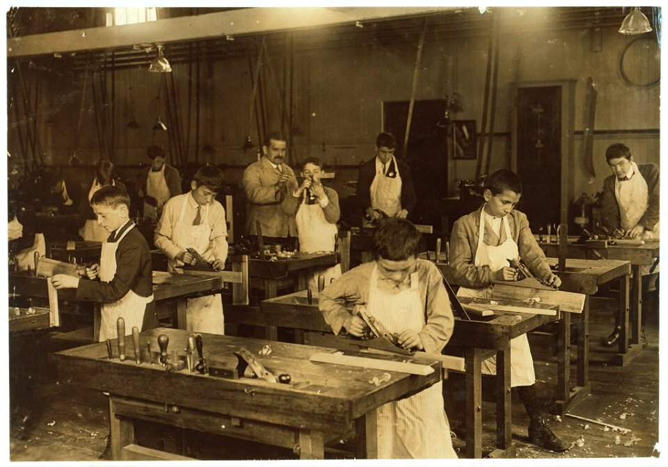 Headed for Industry. An Inducement to Remain in School Until Fit to go to Work. Boston 1915 Exhibit. LOC cph.3c04054