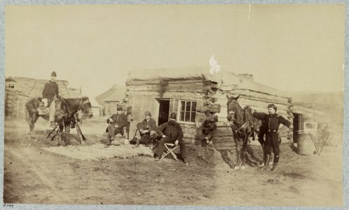 Headquarters Co. F, 11th Rhode Island Inf'y (i.e., Infantry), Miner's Hill, Va., 1862 LCCN2012648429