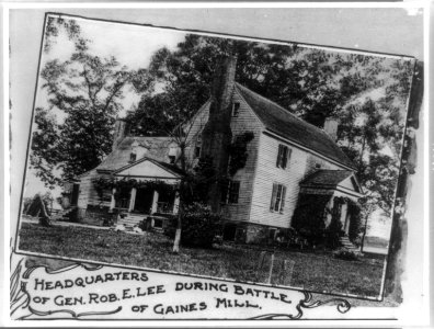 Headquarters of Gen. Rob. E. Lee during battle of Gaines Mill LCCN90708088
