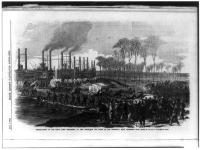 Headquarters of the Union Army commanded by Gen. Grant, on the banks of the Mississippi, near Vicksburg (steamboats in backgrd.) LCCN99614131