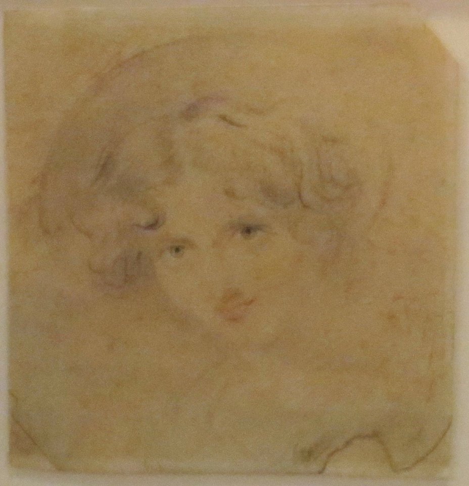 Head of a Girl by Sir Thomas Lawrence, pencil sketch with tint, Honolulu Museum of Art, 12311