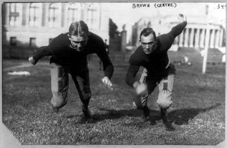 Healy, tackle, and Brown, center, on Columbia Football Team LCCN2002706024