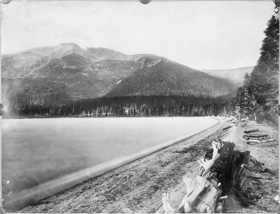 Heart Lake and Mount Sheridan. Yellowstone National Park - NARA - 517696