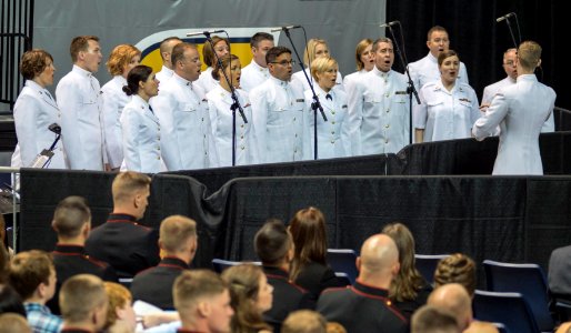 He Navy Band Sea Chanters perform during the memorial at McKenzie Arena at the University of Tennessee Chattanooga. (20415726779) photo