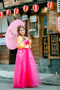 Hanbok asian woman