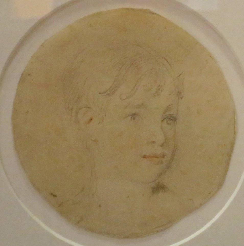 Head of a Child by Sir Thomas Lawrence, pencil sketch with tint, Honolulu Museum of Art, 12297