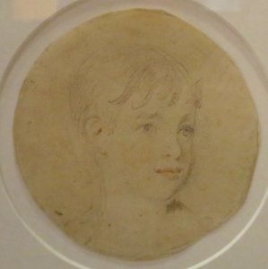 Head of a Child by Sir Thomas Lawrence, pencil sketch with tint, Honolulu Museum of Art, 12297