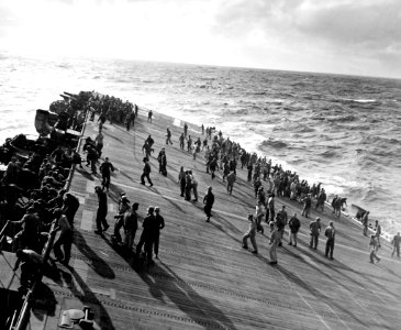 Heavy Seas on the USS Hoggatt Bay (CVE-75) 5 December 1945 2