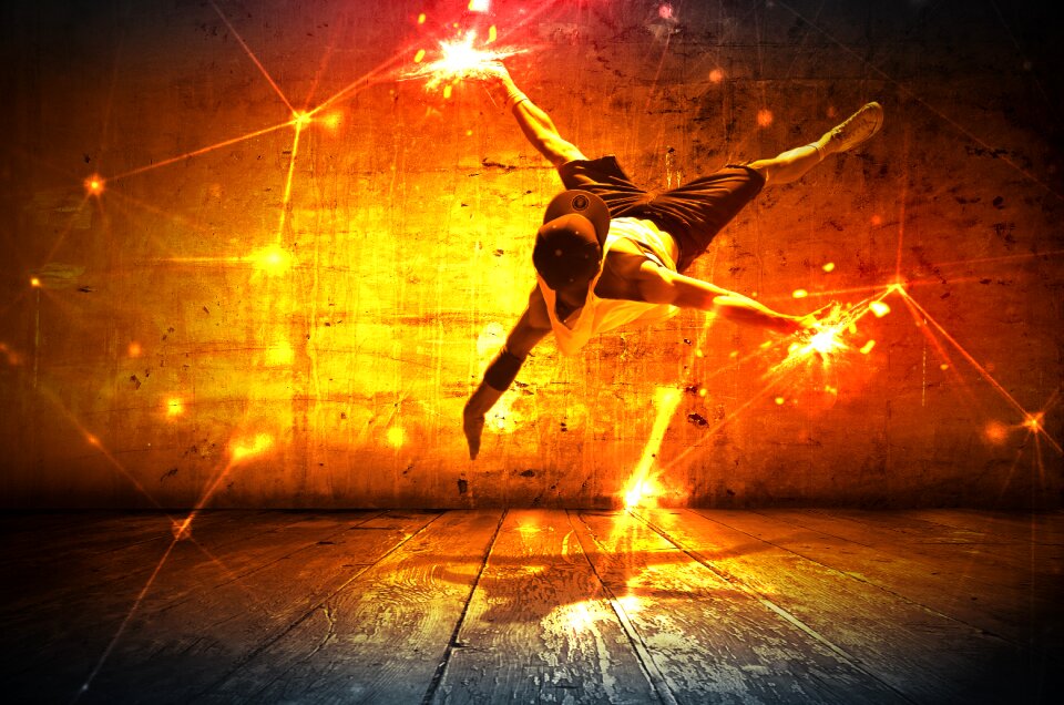 Style motion hip hop dancer