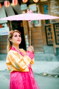 Hanbok asian woman