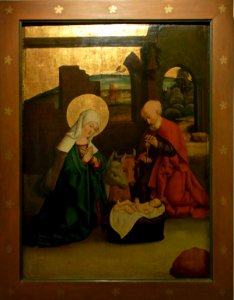 Hechingen Hohenzollerisches Landesmuseum spätgotischer Altar Krippe17528