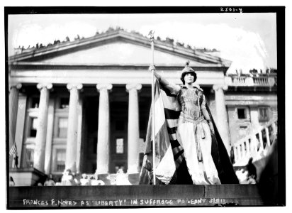 Hedwig Reicher as Columbia) in Suffrage Parade LCCN2014691448 photo
