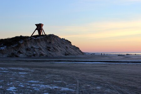 The north sea jammerbugten bay winter photo