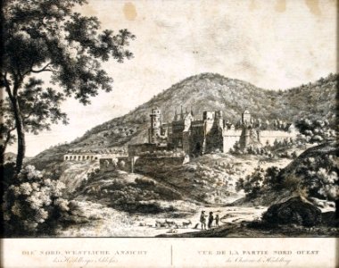 Heidelberger Schloss-Nord-westliche-Ansicht-1806