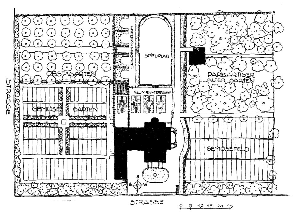 Heilbronn Grundriss der Villa Rümelin Lerchenstr. Ecke Alexanderstr. Lageplan des Hauses Rümelin