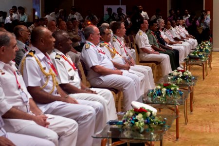 Heads of navies representing more than 50 countries attend an introductory event leading up to India's International Fleet Review (IFR) 2016