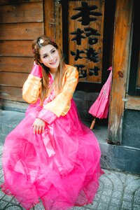 Hanbok asian woman